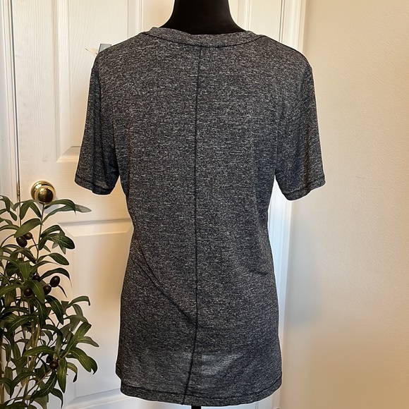 Rag and Bone V Neck Short Sleeve Tee Dark Heather Gray EUC Sz L - Picture 4 of 7